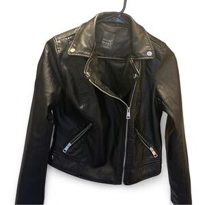 Primark Black Leather Biker Jacket